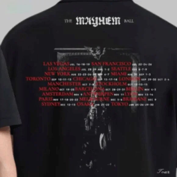 Lady Gaga The Mayhem Ball Tour 2025 2026 T-Shirt 252 - Picture 3 of 6